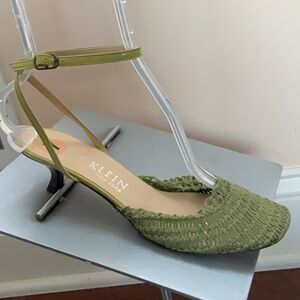 Anne Klein Olive Woven Sandals